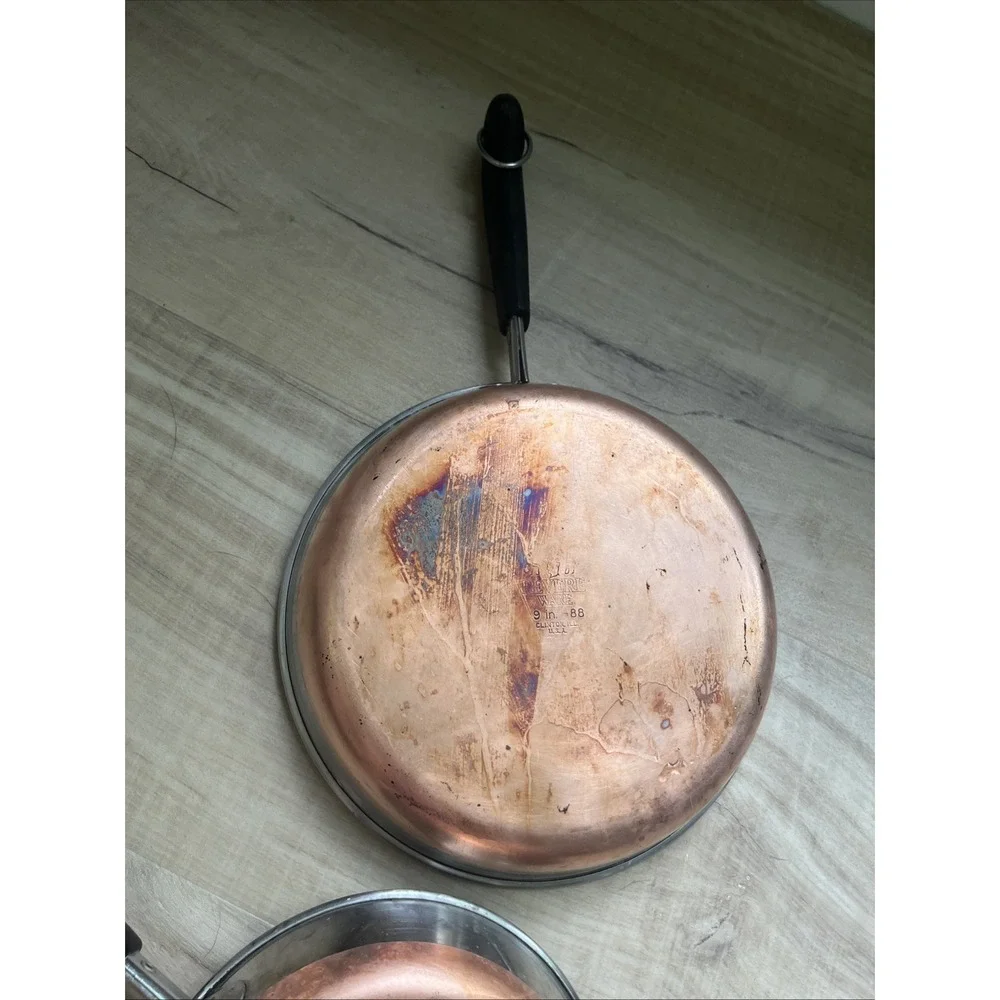 VINTAGE REVERE WARE COPPER CLAD BOTTOM 7 And 9